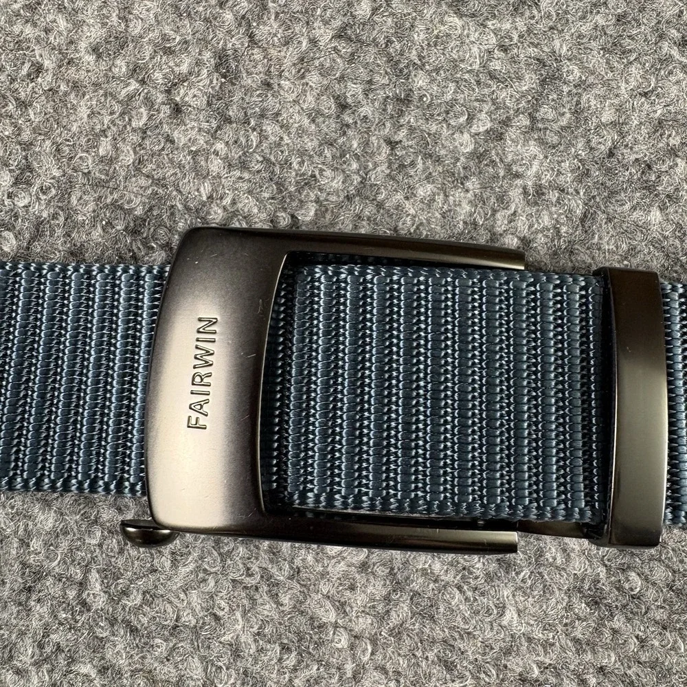 Fairwin Web Belt Men's Blue Nylon Ratchet Automatic Buckle 52